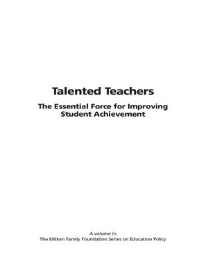 cover image of Talented Teachers